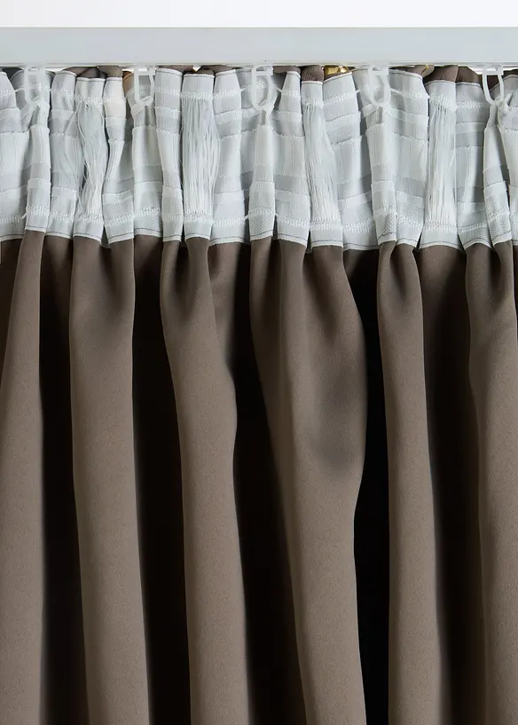 M&oslash;rkleggingsgardin med glanstrykk (1-pack), bonprix