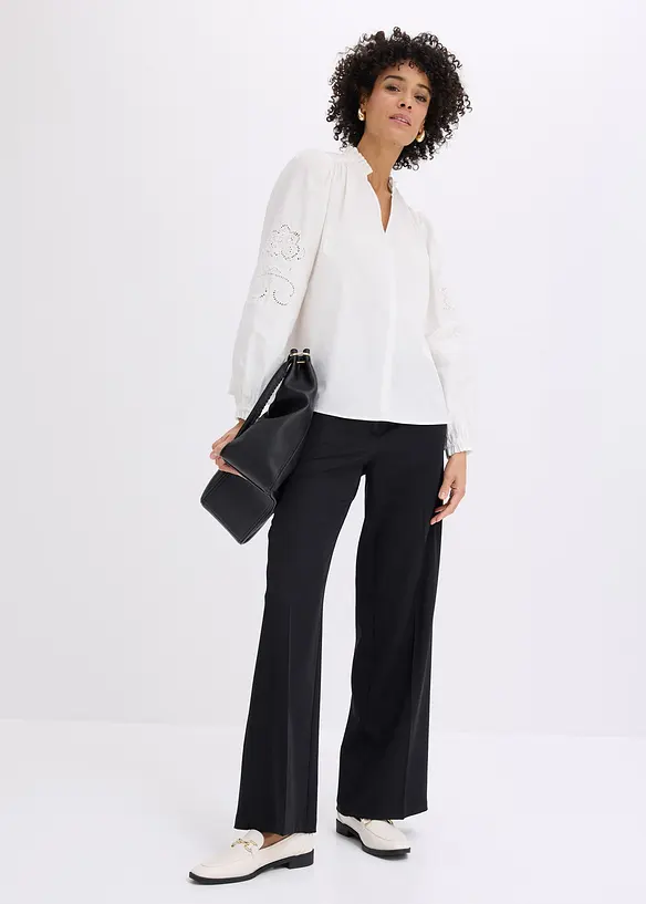 Bomullstunika med hullbroderi, bonprix