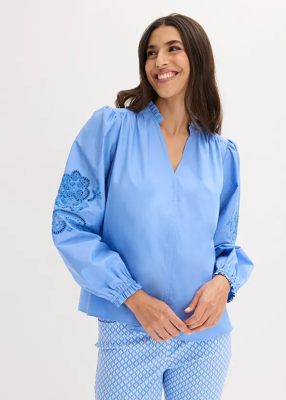 Bomullstunika med hullbroderi, bonprix