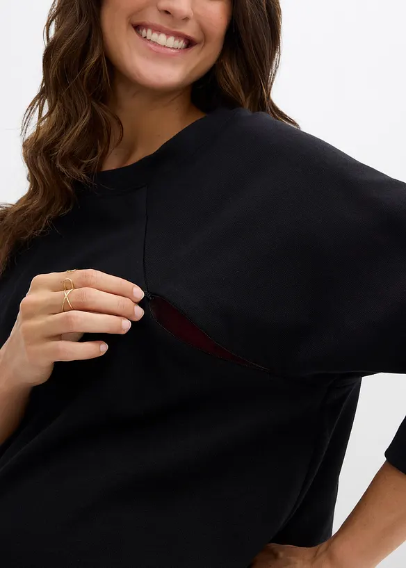 2-i-1-mammasweatshirt i &oslash;kologisk bomull, bonprix