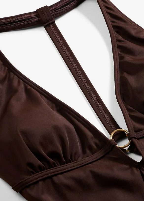 Badedrakt med dyp V-hals, bonprix