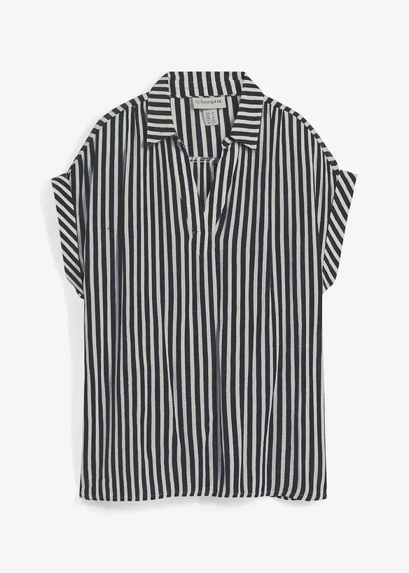 Kortermet bluse i lett viskose, bonprix