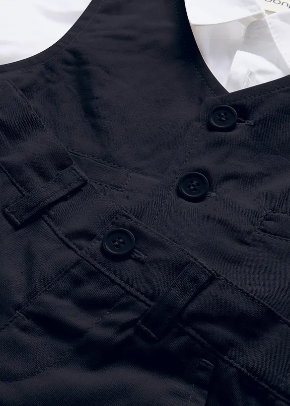Dress-sett med skjorte, vest og bukse av 100% bomull (3-delt sett), bonprix
