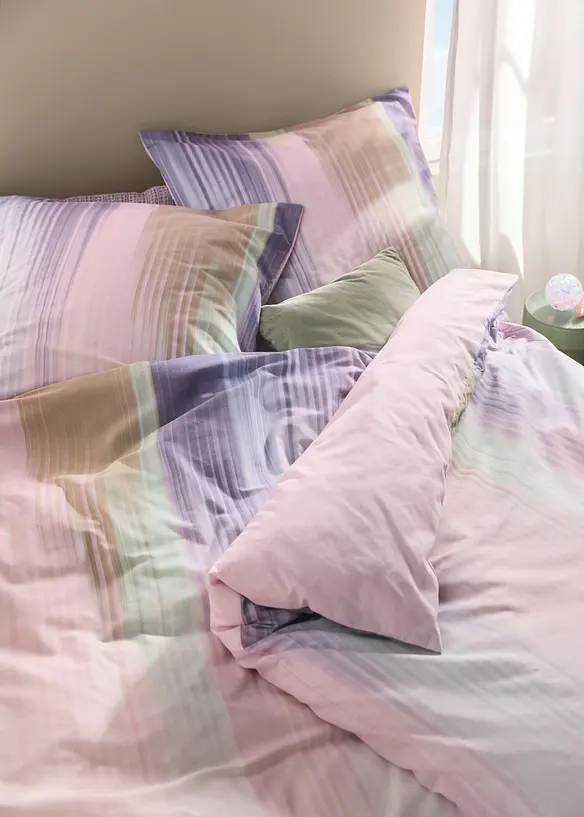 Vendbart sengesett i bomullsmiks, bonprix