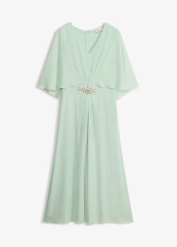 Chiffonkjole med strasspynt, bonprix