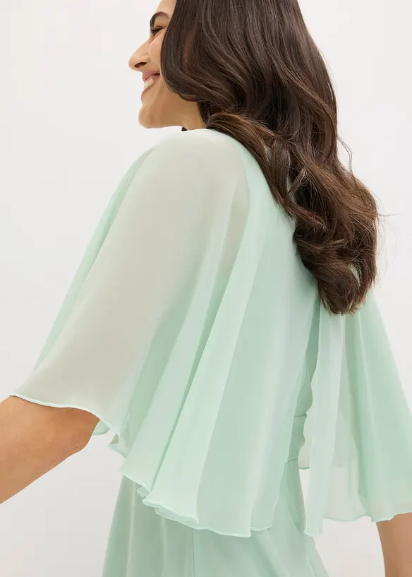 Chiffonkjole med strasspynt, bonprix