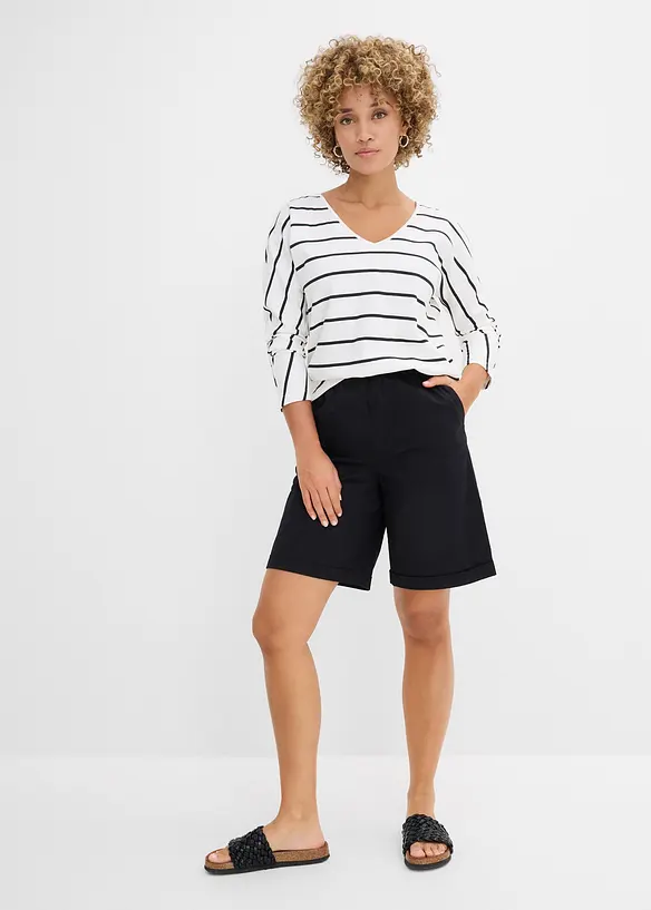 Langermet topp i 100% &oslash;kologisk bomull, bonprix