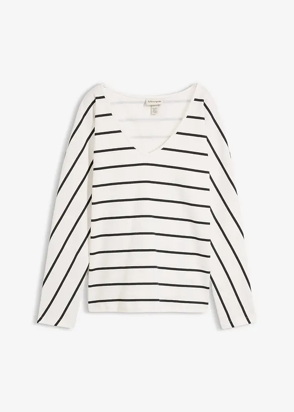 Langermet topp i 100% &oslash;kologisk bomull, bonprix