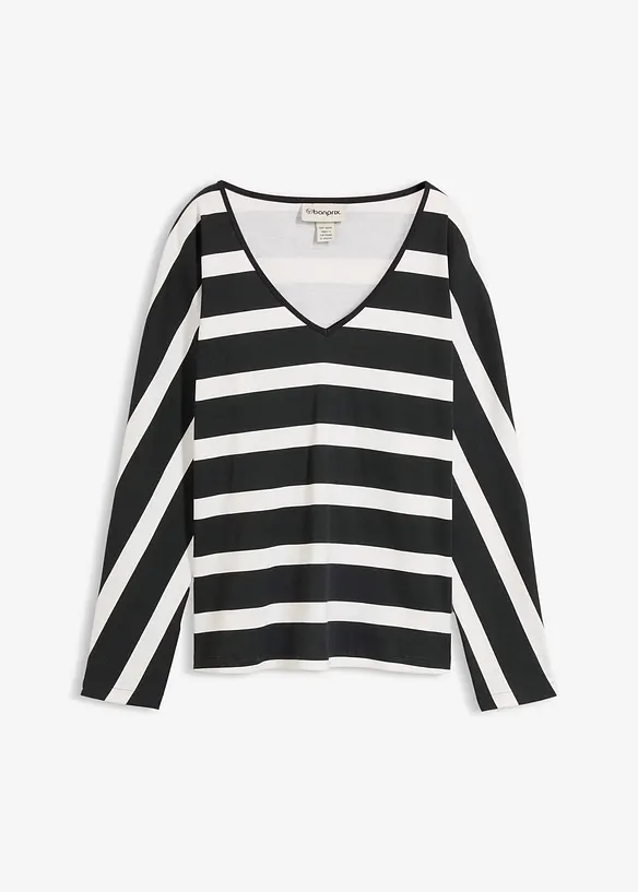 Langermet topp i 100% &oslash;kologisk bomull, bonprix