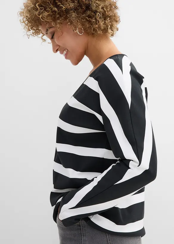 Langermet topp i 100% &oslash;kologisk bomull, bonprix