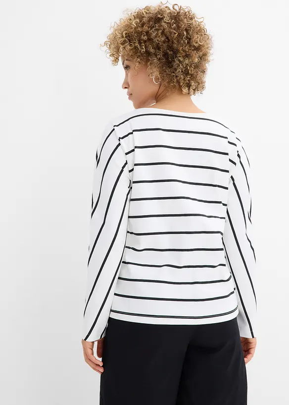 Langermet topp i 100% &oslash;kologisk bomull, bonprix