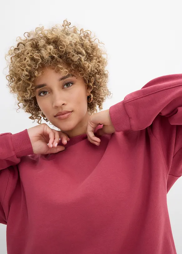 Oversized sweatshirt i 100% &oslash;kologisk bomull, bonprix