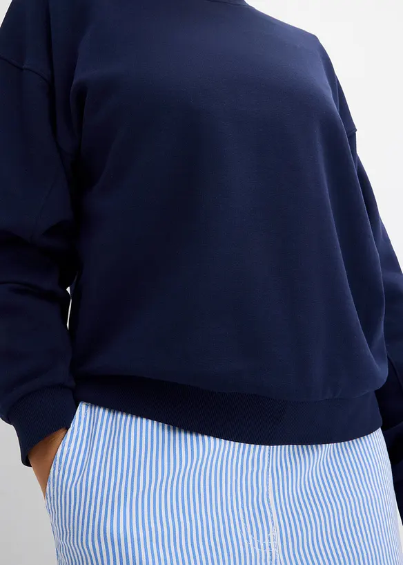 Oversized sweatshirt i 100% &oslash;kologisk bomull, bonprix