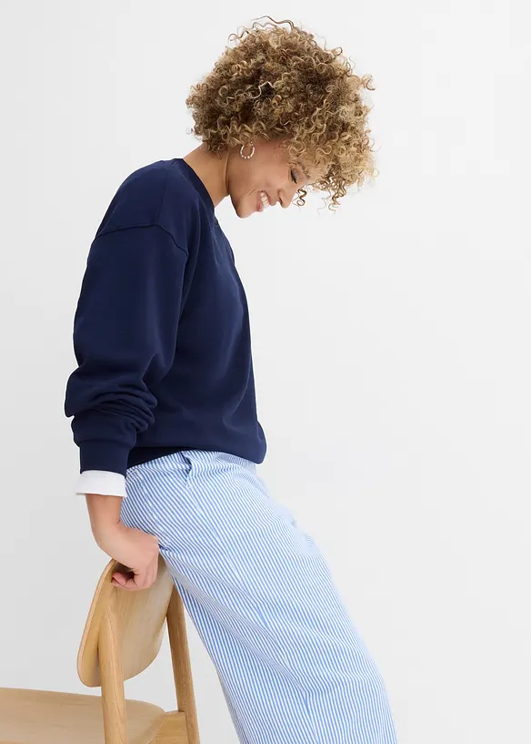 Oversized sweatshirt i 100% &oslash;kologisk bomull, bonprix