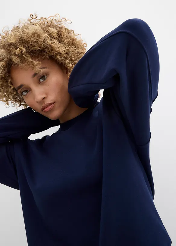 Oversized sweatshirt i 100% &oslash;kologisk bomull, bonprix