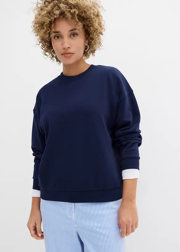 Oversized sweatshirt i 100% &oslash;kologisk bomull, bonprix