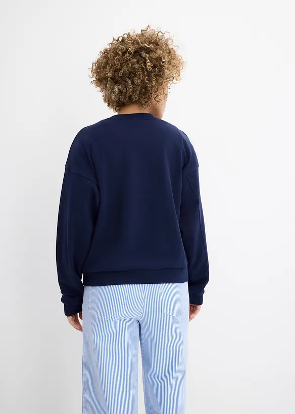 Oversized sweatshirt i 100% &oslash;kologisk bomull, bonprix