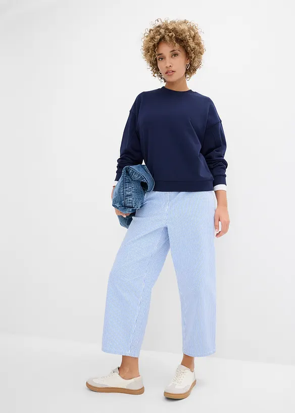 Oversized sweatshirt i 100% &oslash;kologisk bomull, bonprix