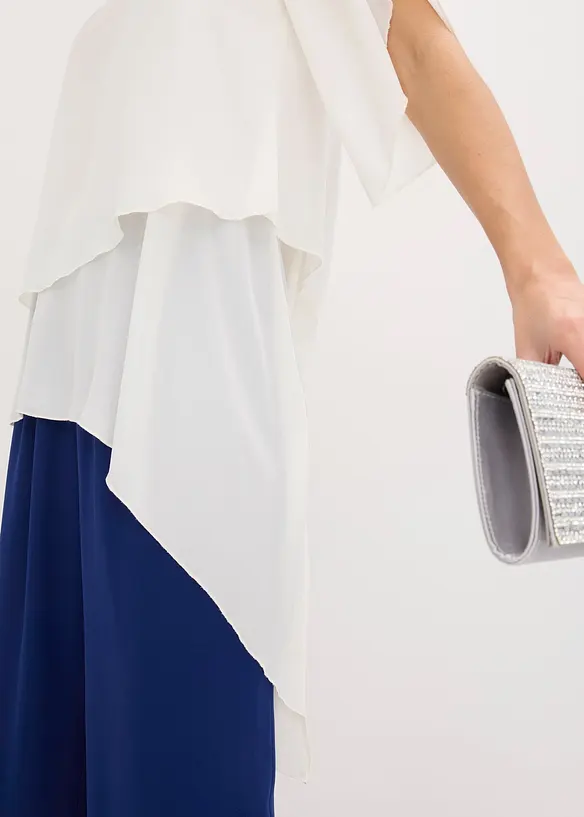 Bluse i lag p&aring; lag-stil med snipper i falden, bonprix