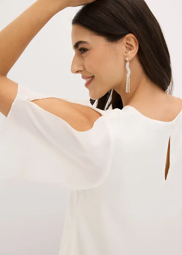 Bluse i lag p&aring; lag-stil med snipper i falden, bonprix