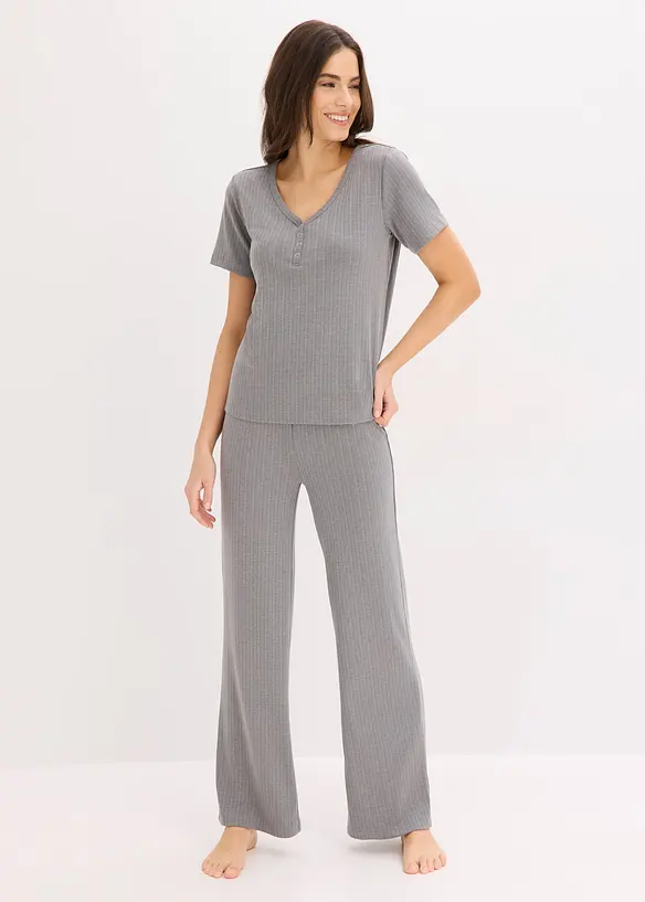 Kosedress i ribbet materiale med viskose, bonprix