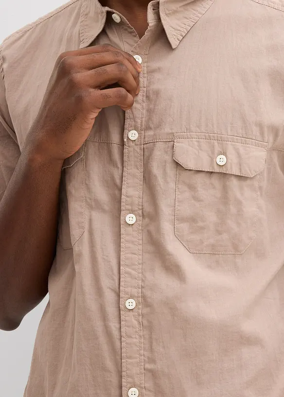 Kortermet skjorte i 100% bomull, bonprix