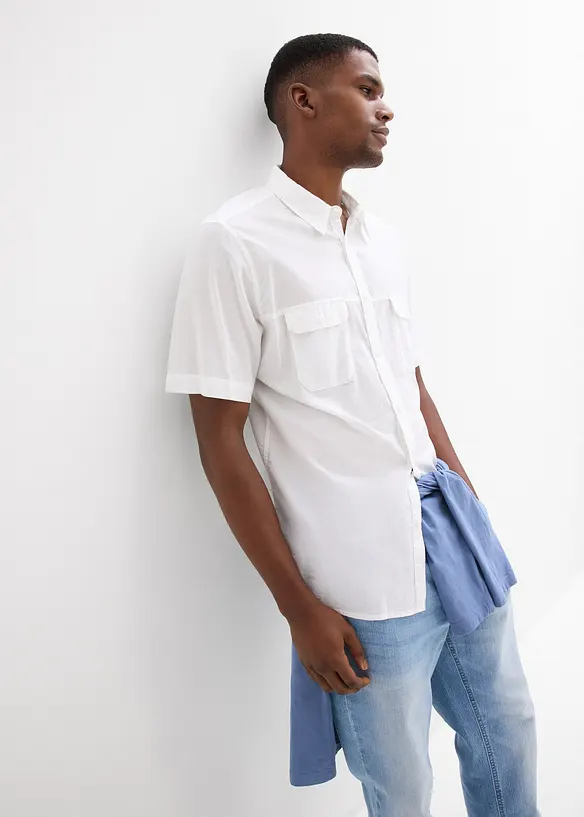 Kortermet skjorte i 100% bomull, bonprix