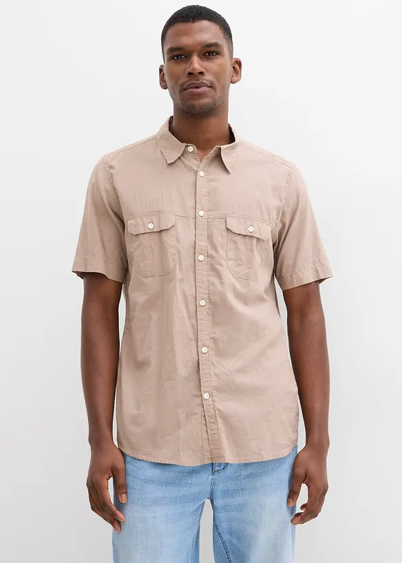 Kortermet skjorte i 100% bomull, bonprix