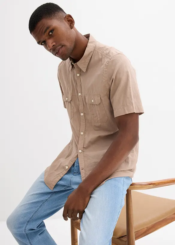 Kortermet skjorte i 100% bomull, bonprix