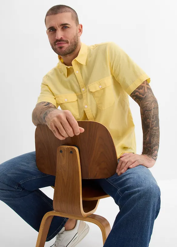 Kortermet skjorte i 100% bomull, bonprix