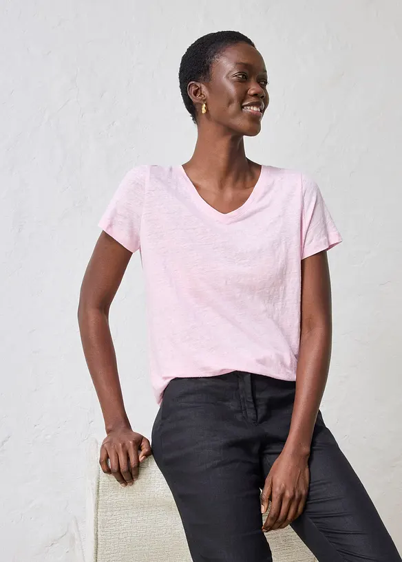 T-skjorte i 100% lin, bonprix