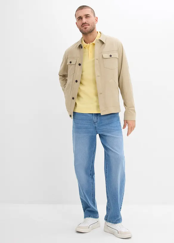 Pik&eacute;-poloskjorte i 100% &oslash;kologisk bomull, bonprix