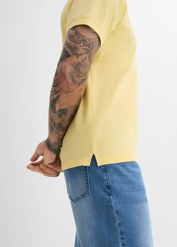 Pik&eacute;-poloskjorte i 100% &oslash;kologisk bomull, bonprix