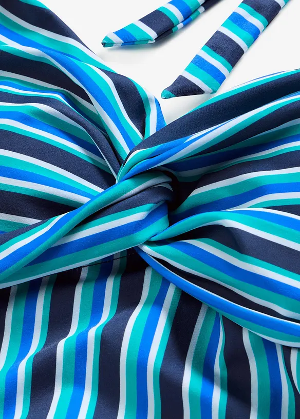 Halterneck-badedrakt i omslagsstil, bonprix