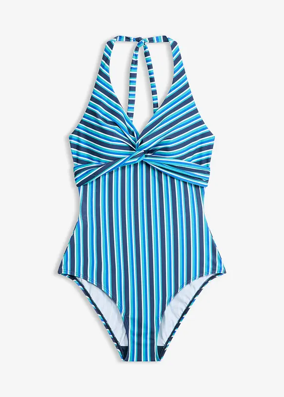 Halterneck-badedrakt i omslagsstil, bonprix