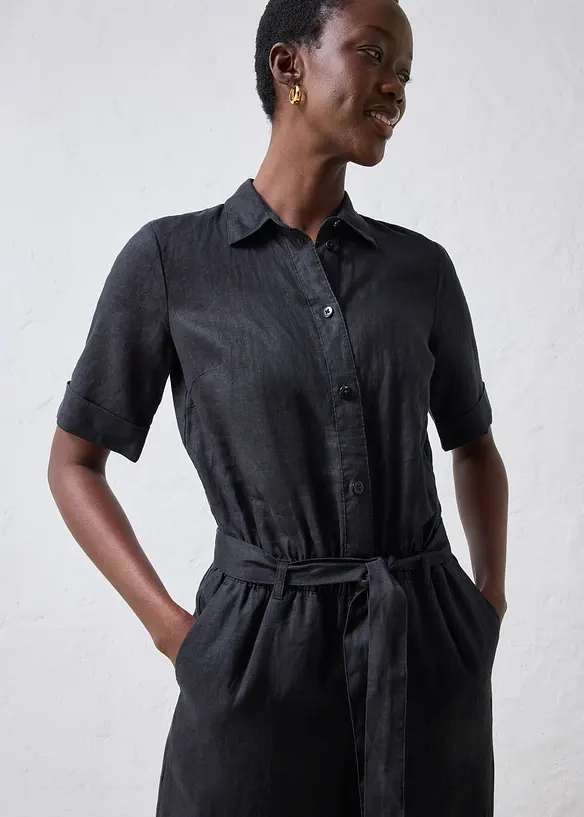 Jumpsuit i 100% lin, bonprix