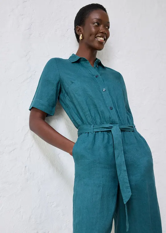 Jumpsuit i 100% lin, bonprix
