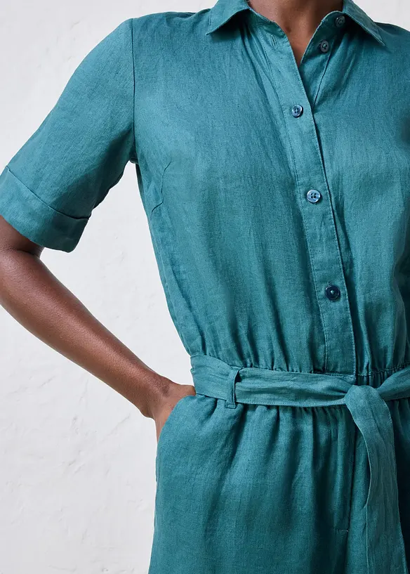 Jumpsuit i 100% lin, bonprix