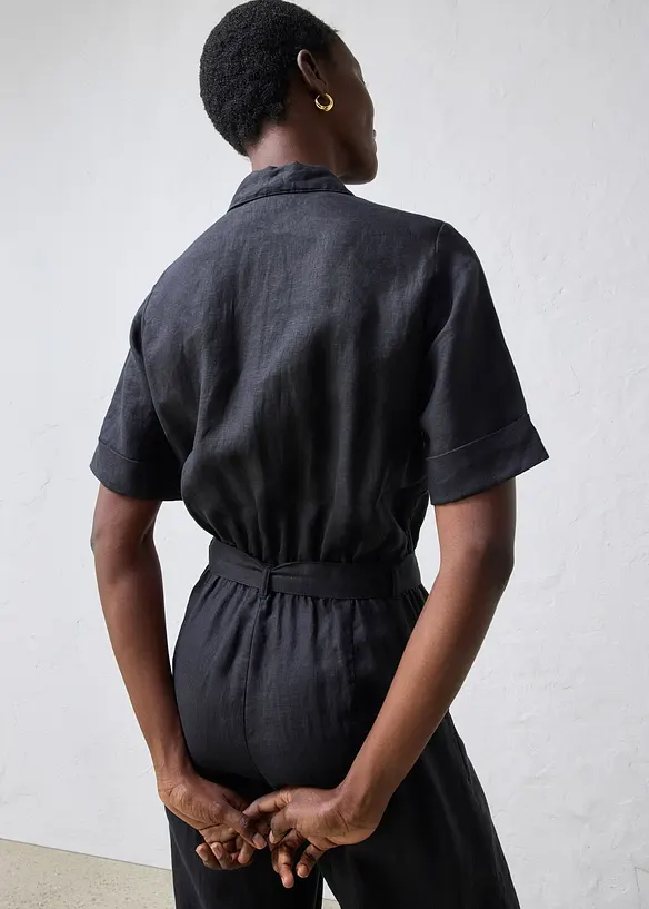 Jumpsuit i 100% lin, bonprix