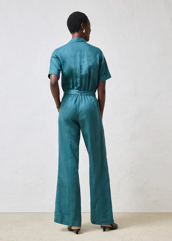 Jumpsuit i 100% lin, bonprix