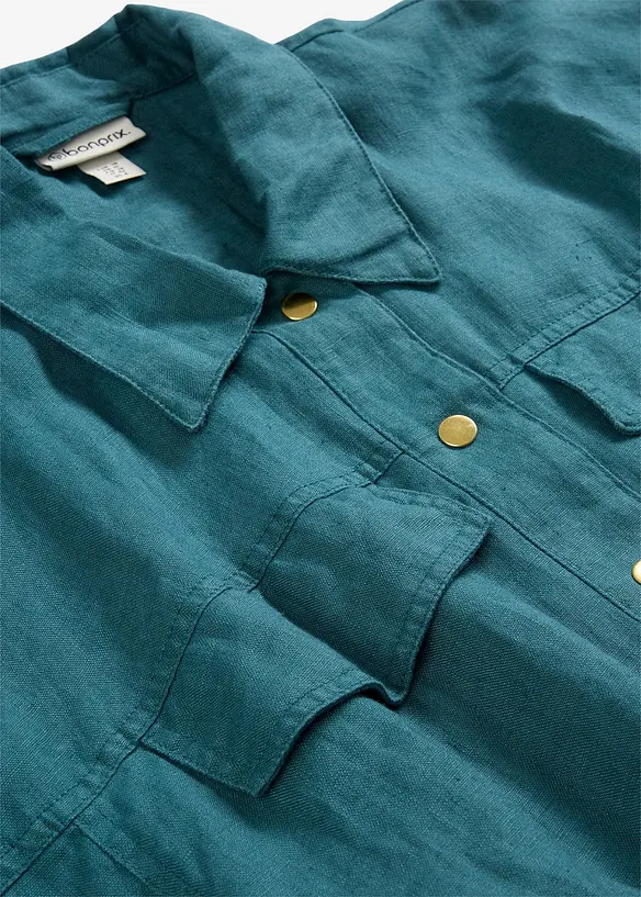 Bomberjakke i 100% lin, bonprix