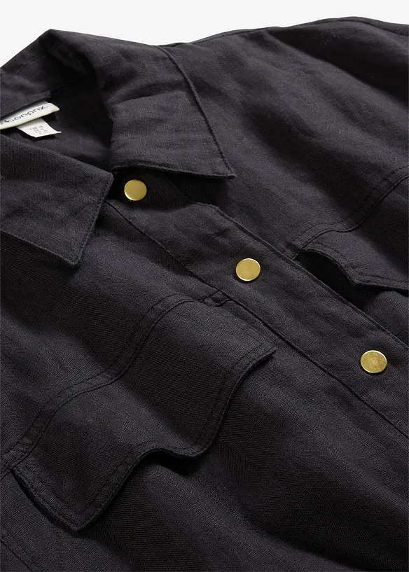 Bomberjakke i 100% lin, bonprix