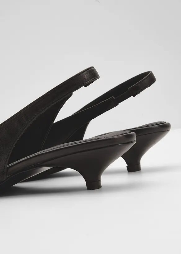 Slingbacks i skinn, bonprix