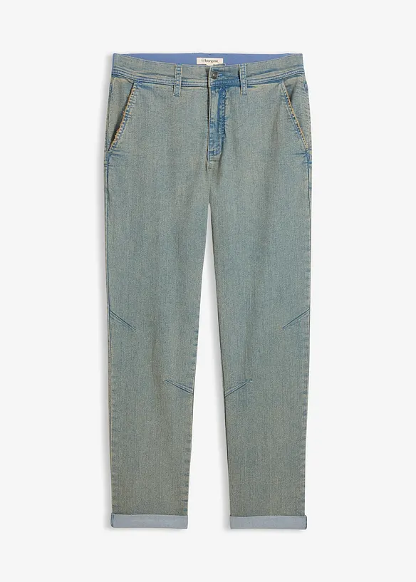 Relaxed fit-jeans i lett denim med stretchlinning, Straight, bonprix