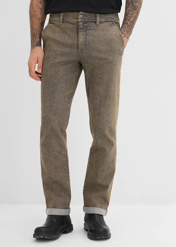 Relaxed fit-jeans i lett denim med stretchlinning, Straight, bonprix