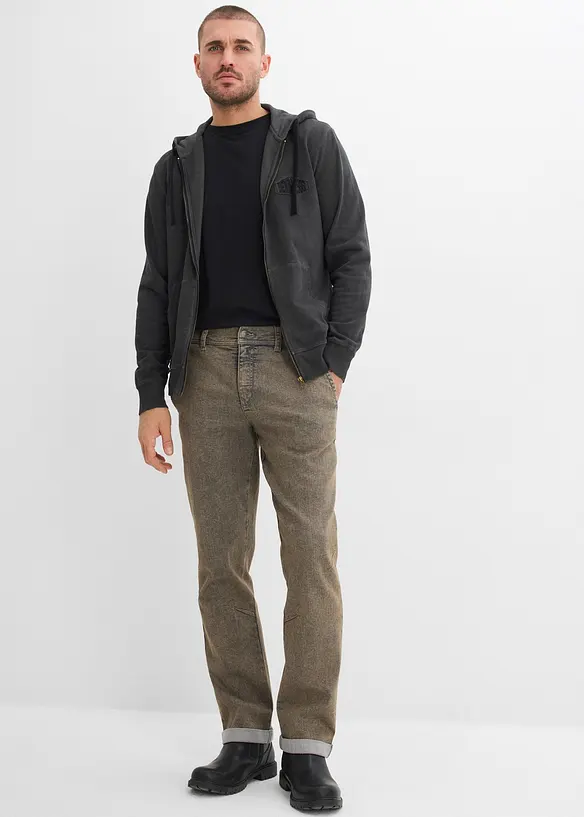 Relaxed fit-jeans i lett denim med stretchlinning, Straight, bonprix