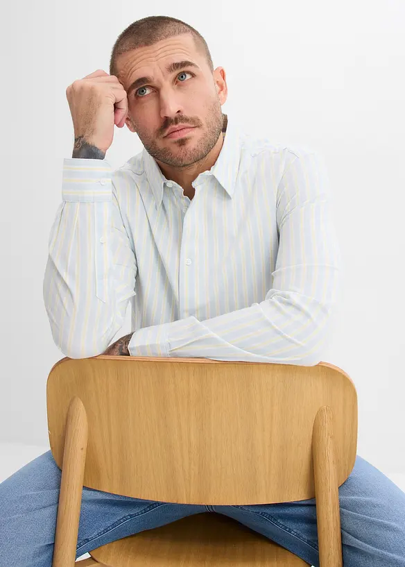 Strykefri business-skjorte med stretch, Modern fit, bonprix