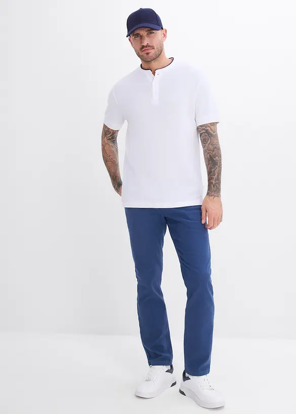 Bestefartr&oslash;ye i pik&eacute; av 100% &oslash;kologisk bomull med st&aring;krage, bonprix