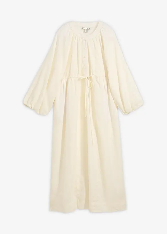 Maxikjole i 100% lin, bonprix