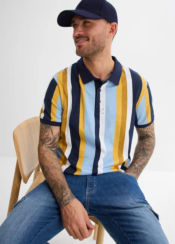 Poloskjorte i 100% &oslash;kologisk bomull, bonprix